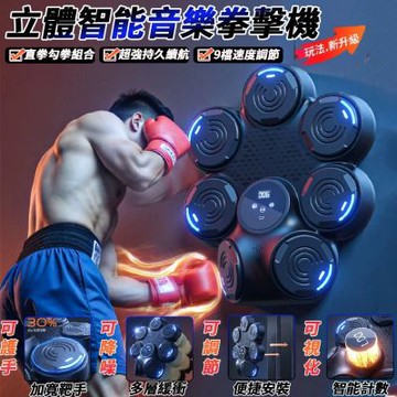 【匠藝家居】新升級左右勾拳組 智能音樂拳擊機 拳擊靶 藍牙拳擊機 智能拳擊機 拳擊訓練器 拳擊器 加厚降噪