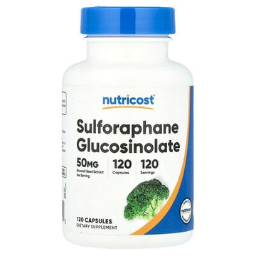 Nutricost, 蘿卜硫素硫代葡萄糖苷，50 毫克，120 粒膠囊