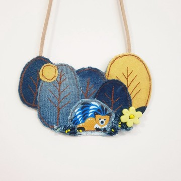 升級回收牛仔項鍊 牛仔褲項鍊 OOAK 珠寶 牛仔藝術