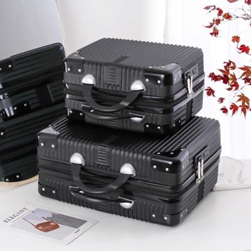 手提小型行李箱子女14寸復古化妝包16寸密碼旅行箱迷你輕便收納包