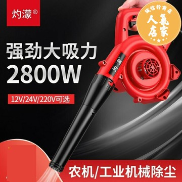 鋰電鼓風機 吹葉機 電動吹葉機 車載鼓風機大功率220V收割機24V挖掘機濾芯吹風機12V吸塵器