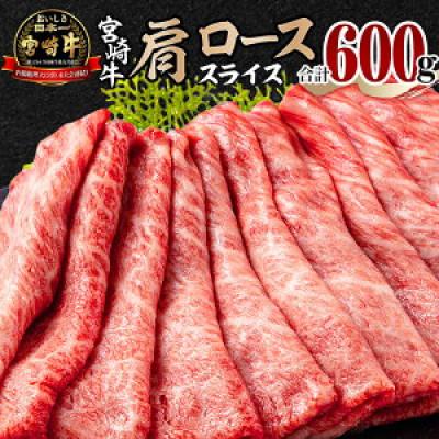 ふるさと納税 宮崎市 宮崎牛肩ローススライス 300g×2パック 合計600g(宮崎市)