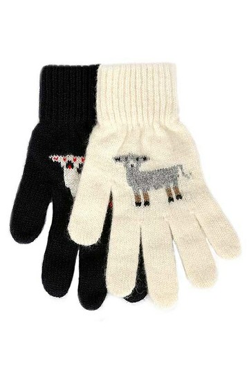 紐西蘭100%純羊毛手套*深藍色(羊咩咩)