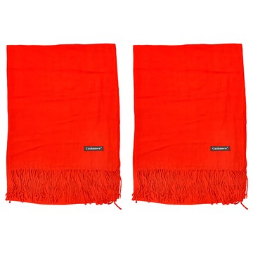 仿羊絨純色圍巾  70 x 190cm  大紅色  2條