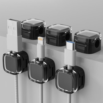 台灣熱賣🔥【告別凌亂】磁吸理線器 整線器 充電線固定 整線扣 線夾 固線器 綁線器 收線器 集線 理線器 充電線收納
