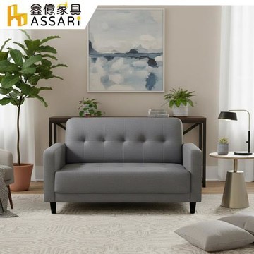 【ASSARI】艾莉雅輕奢現代貓抓皮雙人座沙發