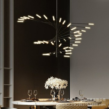 現代簡約餐廳吊燈別墅客廳個性創意藝術煙花吊燈 幸福驛站