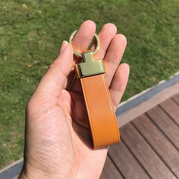 【皮革鑰匙圈】黃色馬臀皮/鎖匙扣/隨身小物/多色可選/閨蜜禮物