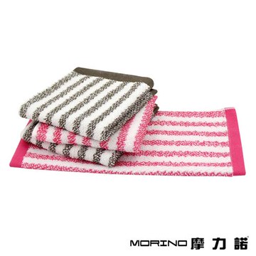 任-【MORINO】日本大和認證抗菌防臭美國棉亮彩直紋方巾_單條
