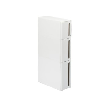 日本squ+ Storanti日製17寬隙縫抽屜櫃-1M+1L+1LL白