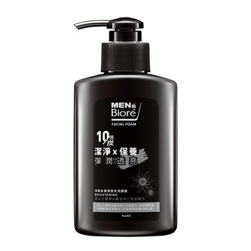 MEN's Biore 保養系彈潤透亮洗顏露 150g-男士專用 添加維他命C 深層清潔毛孔 改善暗沉  1瓶