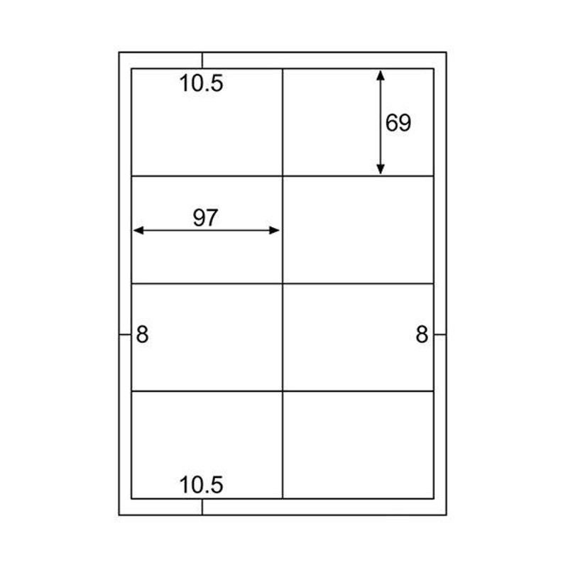 ヒサゴ きれいにはがせるエコノミーラベル24面四辺余白100シート