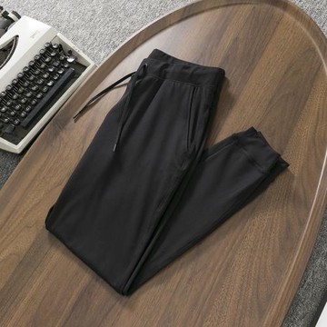 外貿男裝清爽透氣薄款束腳九分褲柜貨剪標夏季運動彈力休閑褲