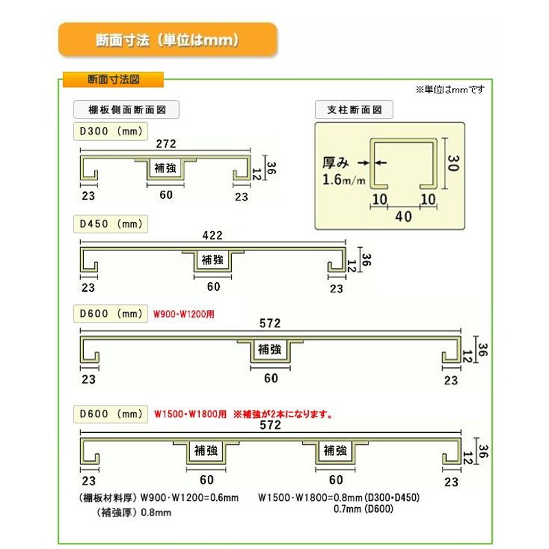 スチール棚 幅120×奥行45×高さ120cm 10段 単体 150kg/段 ボルトレス