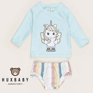 澳洲 Huxbaby 夏日條紋獨角獸泳裝