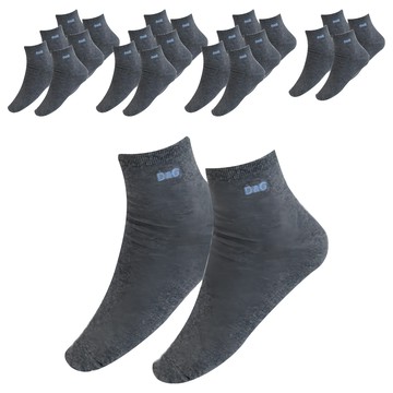 D&G BEAUTY 1/2細針少女襪 DL1089 鐵灰  22-25公分