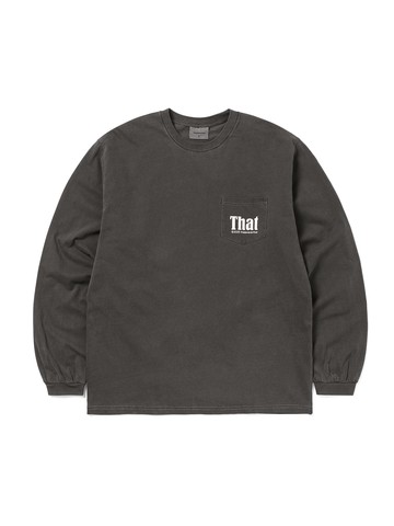 THAT POCKET L/S TEE CHARCOAL