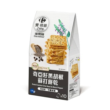 [家速配]家樂福奇亞籽黑胡椒蘇打餅乾170g