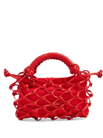 Studio Amelia - Trellis knotted shoulder bag - women - Cotton/Lambskin - One Size - Red