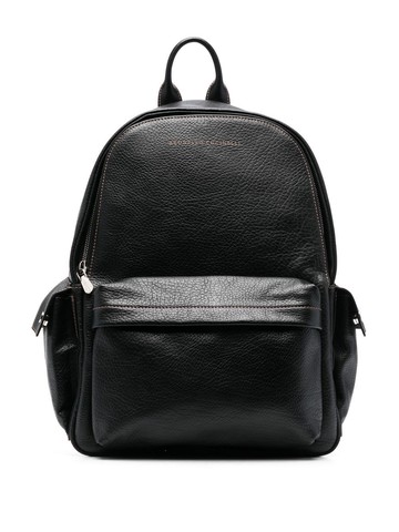 Brunello Cucinelli - leather zip backpack - men - Calf Leather - One Size - Black