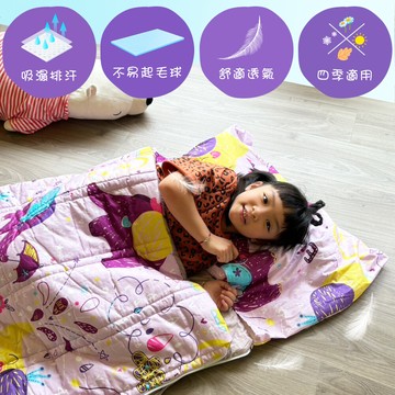 sofbed兒童精梳棉睡袋+枕心+睡袋胎三件組(幼兒園睡袋/午睡墊/露營睡袋/四季睡袋)