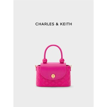 (免運)CHARLES&KEITH女包CK2-50701121時尚潮流菱格鏈條手提斜挎包婚包