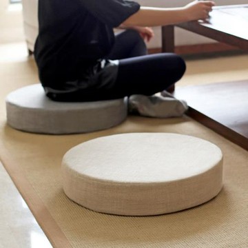 布藝蒲團坐墊地板懶人榻榻米陽臺飄窗坐墊子可拆洗打坐禪修墊家c^