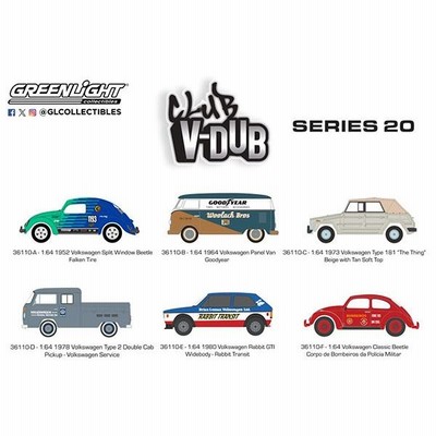1/64　Club Vee-Dub　シリーズ20　全6種セット 1/64 Club Vee-Dub Series 20 6種セット[グリーンライト]《在庫