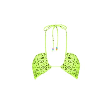 MC2 Saint Barth Fluo Yellow Bandanna Bandeau Top