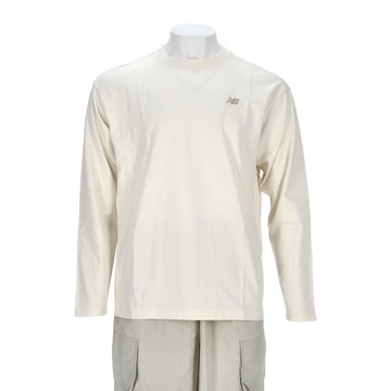 New Balance Sds 男款 米白色 圓領 印花 運動 休閒 長袖 NDF33221IV