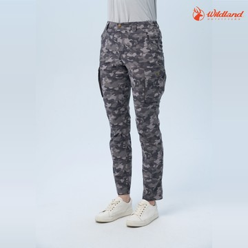 WildLand 荒野 女 彈性抗UV貼袋功能迷彩長褲 0B11329 / 102迷彩灰