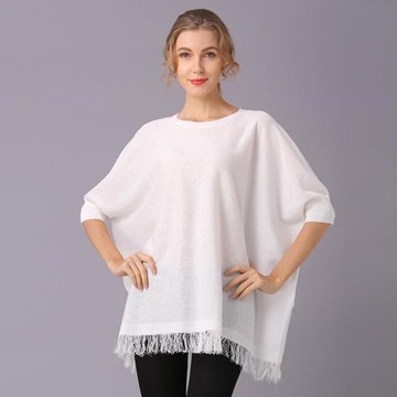 《D'Fina 時尚女裝》 針織衫薄版歐美休閒空調衫外搭套頭素色上衣