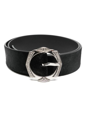 Madison.Maison - crystal-embellished leather belt - women - Leather - 80 - Black