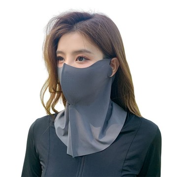 其他口罩 【晴安居】輕薄透氣不悶熱3D防曬全臉口罩 大面積服貼遮臉涼感口罩-1入