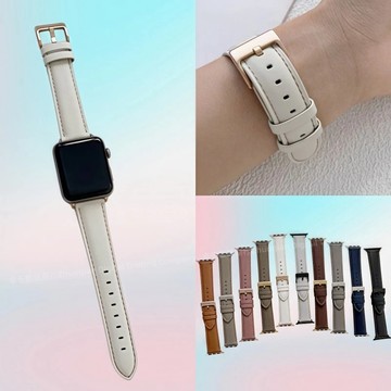 磨砂真皮 金屬扣 適用於 Apple Watch 11 10代 9 8 7 6 SE3 42mm 49mm 運動錶帶