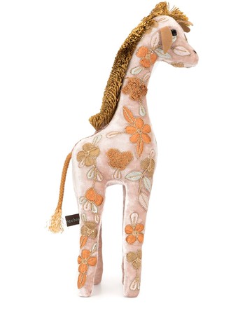 Anke Drechsel - embroidered giraffe soft toy - unisex - Silk - One Size - Pink