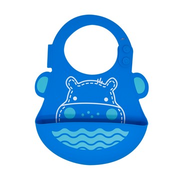 MARCUS＆MARCUS - 動物樂園矽膠立體圍兜-河馬