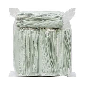 咪咪購物 彩色平面口罩  抹茶綠  50片  4包