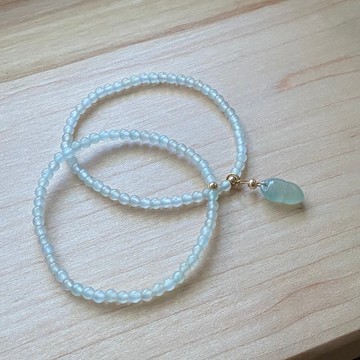 拈翠-緬甸天然A貨翡翠-冰起光翡翠小咪咪設計手串/兩款