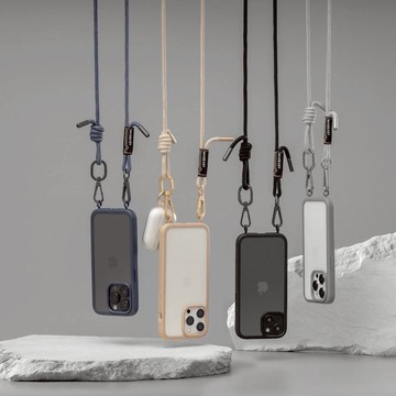 iPhone 15 Roam Strap 超軍規防摔 掛繩手機殼 午夜黑/沉穩黑/6.7吋