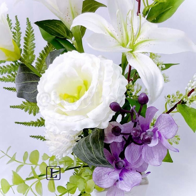 仏花、お供え花 お花のみ一対 クレマチス、ダリア、トルコ