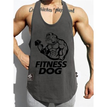 Muscle fitness sleeveless vest Gym Men Tank Top 肌健無袖背心