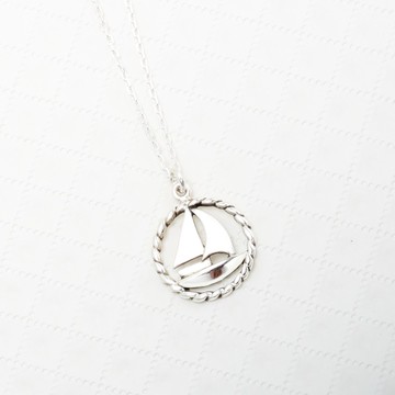 【Angel & Me】一帆風順 乘風破浪 帆船 sailboat s925 純銀 項鍊 情人節 禮物