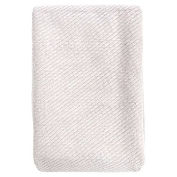 HOLA 和樂家居 伊登緹花純棉風格浴巾 棉紗 490g 140 x 70 x 0.5cm  斜紋灰  1條