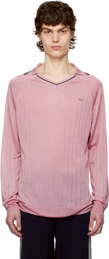 Wales Bonner 粉色 Roots Polo 衫
