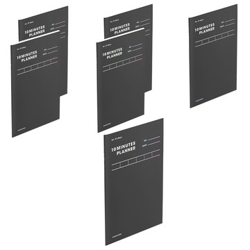 motemote 31天10分鐘讀書法計畫本  6本  黑色