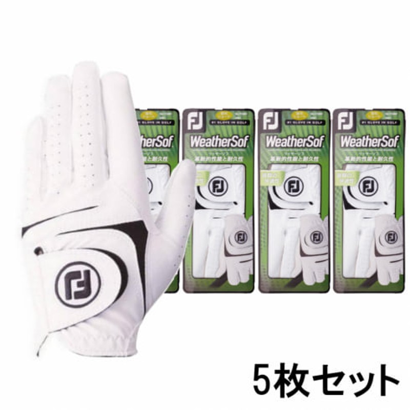 5枚セット フットジョイ 秋 冬 メンズ ゴルフ グローブ 18 ウェザーソフ ST 指先ショート タイプ FootJoy ホワイト 21 通販  LINEポイント最大2.0%GET | LINEショッピング