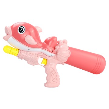 海豚造型加壓中型水槍 39cm  粉紅色  1支