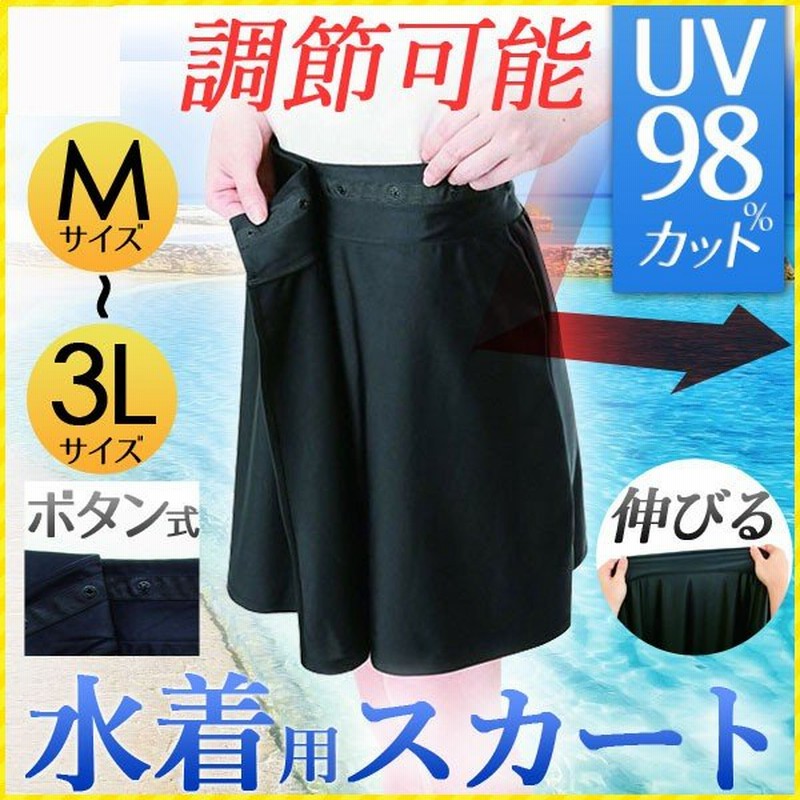 水着スカート レディース 体型カバー M 3lサイズ対応 伸縮可能 単品 黒 フィットネス スイミング 水泳 セパレート 夏 プール 海 通販 Lineポイント最大0 5 Get Lineショッピング