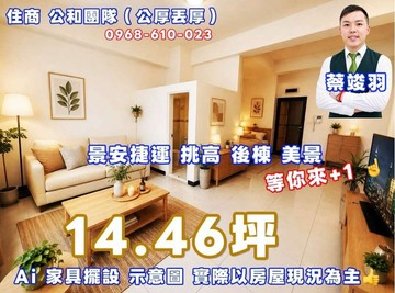 超便宜 ★ 嚇我一跳~景安捷運旁~挑高後棟找竣羽~｜新北市中和區景平路